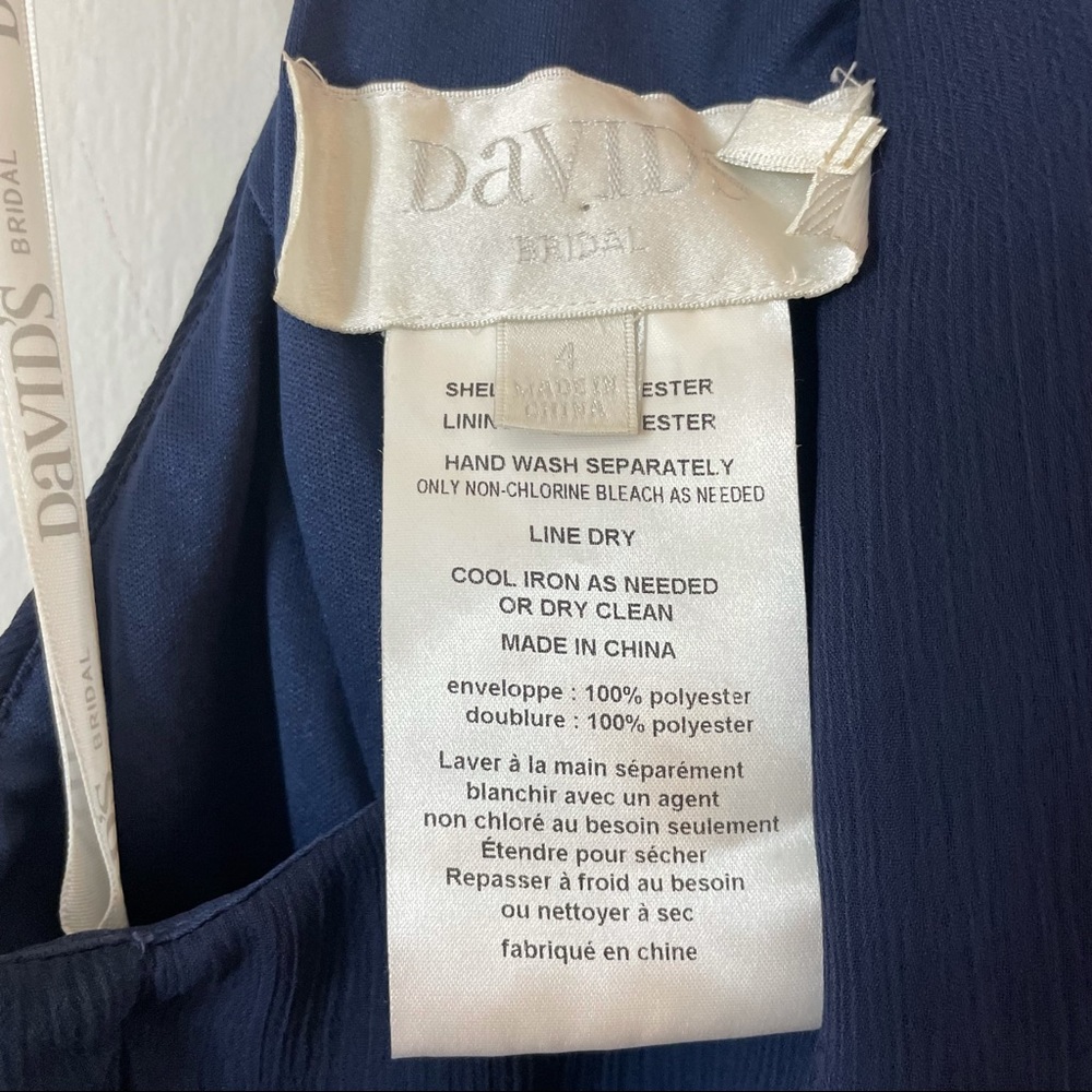 David’s Bridal Flounced Crinkle chiffon dress - Picture 7 of 8